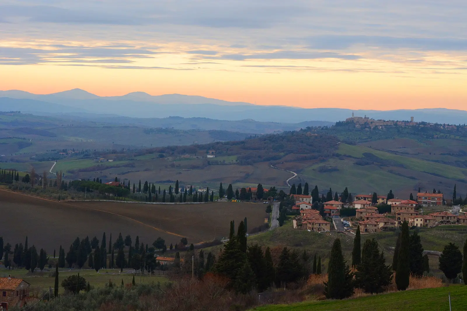 Pienza di notte